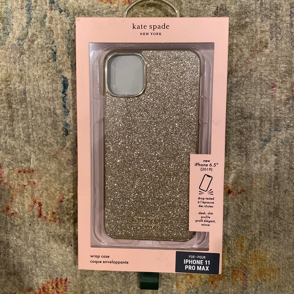 Sparkly Gold iPhone 11 Pro Max 6.5” Kate Spade Case